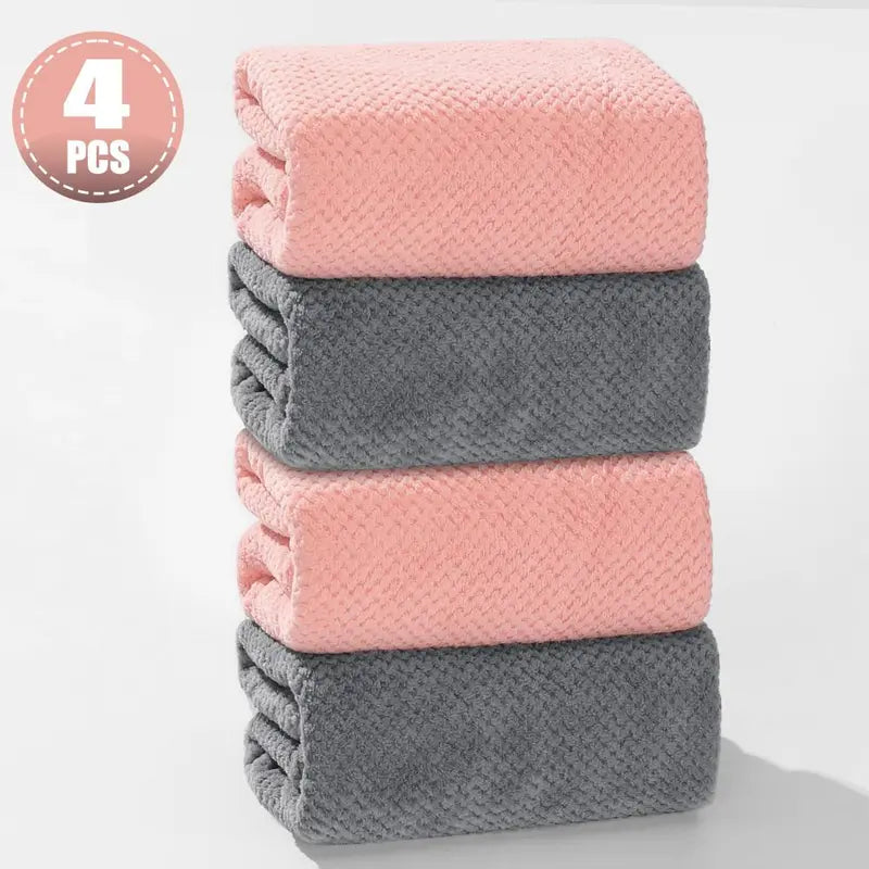 4 Pack Oversized Bath Towels Set - 35.43"x68.9" Extra Large Quick-Drying Microfiber - Ultra Soft Thin Bath Sheets for Spa, Gym, Travel & Home - Perfect Gift for Christmas,New Year,Valentine's Day, Family & Fitness Lovers
