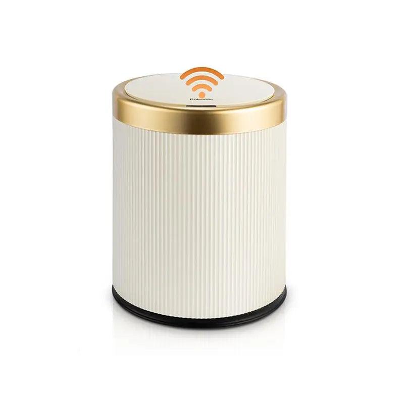 Pukomc Motion Sensor Trash Can with Lid, 3.5 Gallon Touchless Trash Bin, Automatic Waterproof Bathroom Garbage Can, Large Capacity Odor Control Advanced Sensing Technology Stylish Beige summerwins