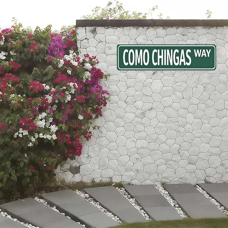16x4 in Sturdy Lightweight Plain Aluminum Metal Rectangle Sign with Screws - Como Chingas Way Funny Spanish Wall Art, Home Decor for Wall, Holiday Gift Idea for Bold Humor Enthusiasts
