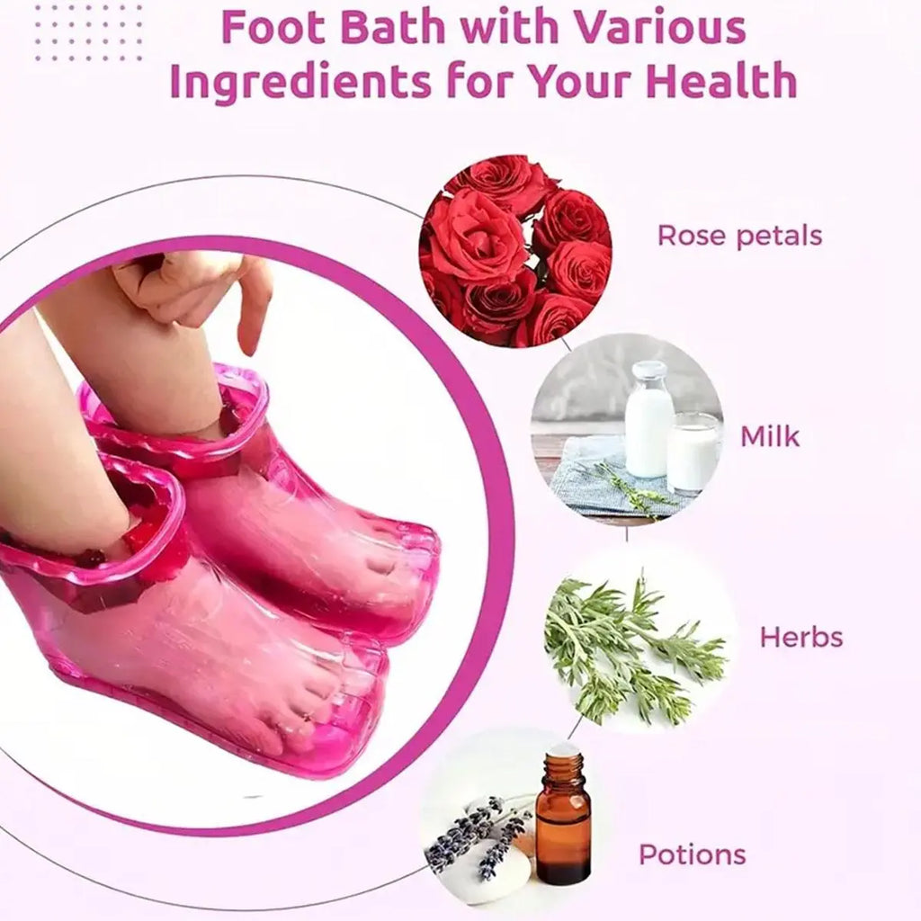 Portable Foot Spa Bathtub, 1 Pair Boot-Design Hot Massage Foot Bath Tub, Foot Bath Boots for Blood Circulation and Relaxation, Foot Bath Detox, Foot Spa with Heat, Foot Soaker Tub