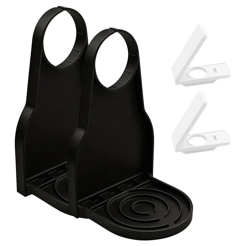 2-Pack Laundry Detergent Cup Holder Dispenser for Home Organization - Soap-Compatible, Upgraded Nozzle Button for Precise Control, Leak-Proof Drip Tray, Made for Tidy Laundry Room Storage