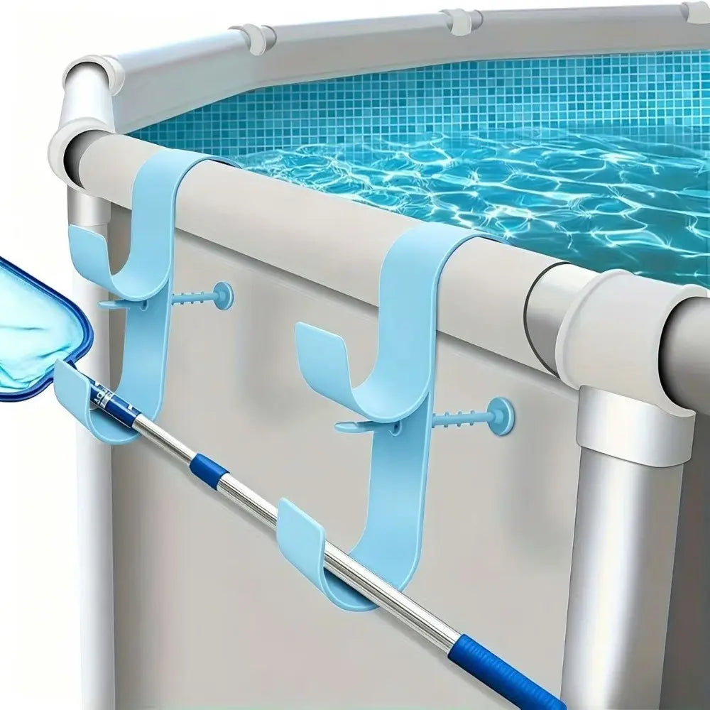 Outdoor Pool Storage Hook, Bright Blue, Easy Installation, Convenient Organizer for Phones, Keys & Sunscreen, Outdoor Hooks
