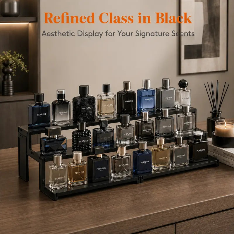 Lifewit 3-Tier 4-Tier Plastic Cologne Organizer Racks - Makeup Organizer for Men’s Colognes & Women’s Perfumes, Things for Rooms, Bathroom Counter & Bedroom Dresser Storage Holder