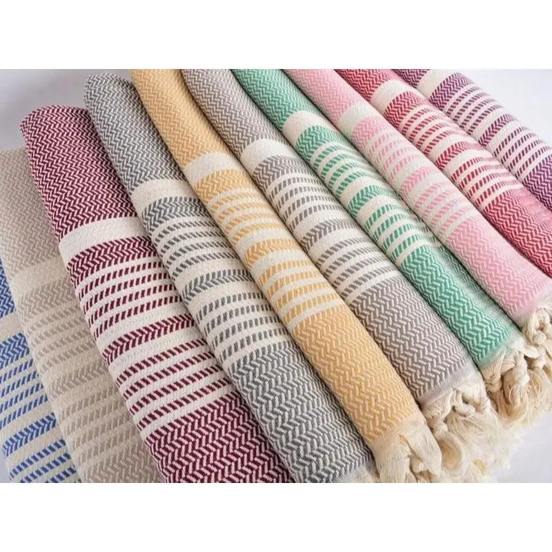 Custom Cotton Turkish Towel, Striped Beach Towel, Personalized Bath Towel, 40x71 Inch Peshtemal, Pool Towel, Travel Gift