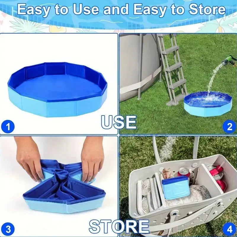 Foldable Portable Foot Bath Basin for Swimming Pool Entry, PVC Composite Collapsible Foot Wash Tub for Outdoor Backyard Use, Foot Washing Pool, Foot Soaker Tub