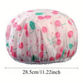 4-Count Waterproof Shower Cap Set, Reusable Shower Cap, Thickened Shower Caps, Plastic Shower Caps, Spa & Hair Salon Grade, Oil-Proof for Kitchen Use, Bathroom Accessories