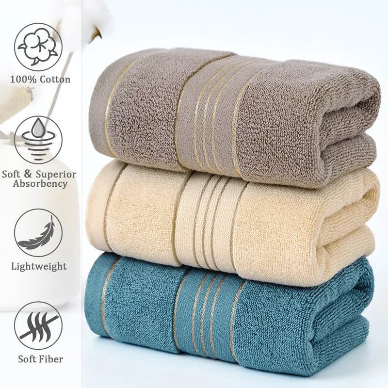 12.59×28.34 inch Pure Cotton Hand Towels, Soft Fluffy Highly Absorbent Skin-Friendly Quick Dry Towels, No Fading No Linting, Multi-use for Bathroom Gym Spa Camping Home Travel Ideal Gift