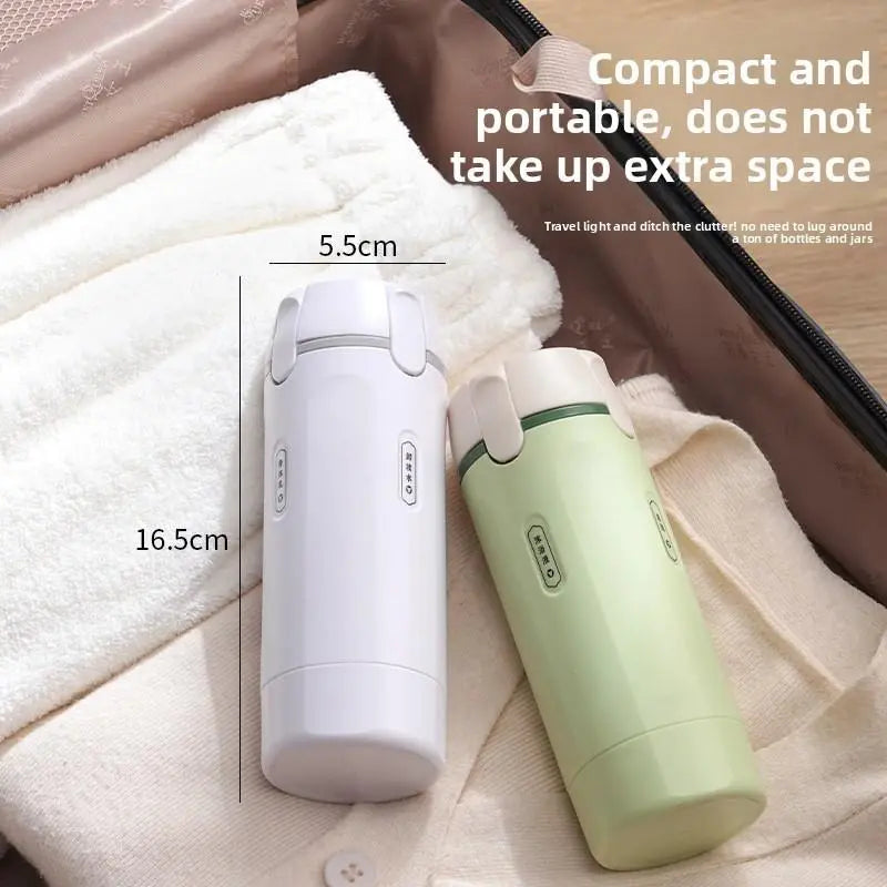 4-in-1 Compact Portable Cosmetic Storage Organizer with Refillable Easy-Press Plastic Travel Toiletry Bottles for Shampoo, Lotion - Lightweight Home Organizer Bathroom Supply (Wholesale Available)