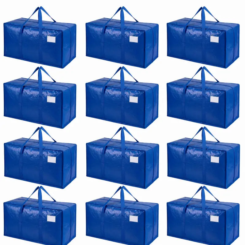6-Pack of Extra-Large, Heavy-Duty Moving Bags—Waterproof storage bags with handles and zippers, foldable, ideal for college dorms and home storage. #TikTokShopBackToSchool