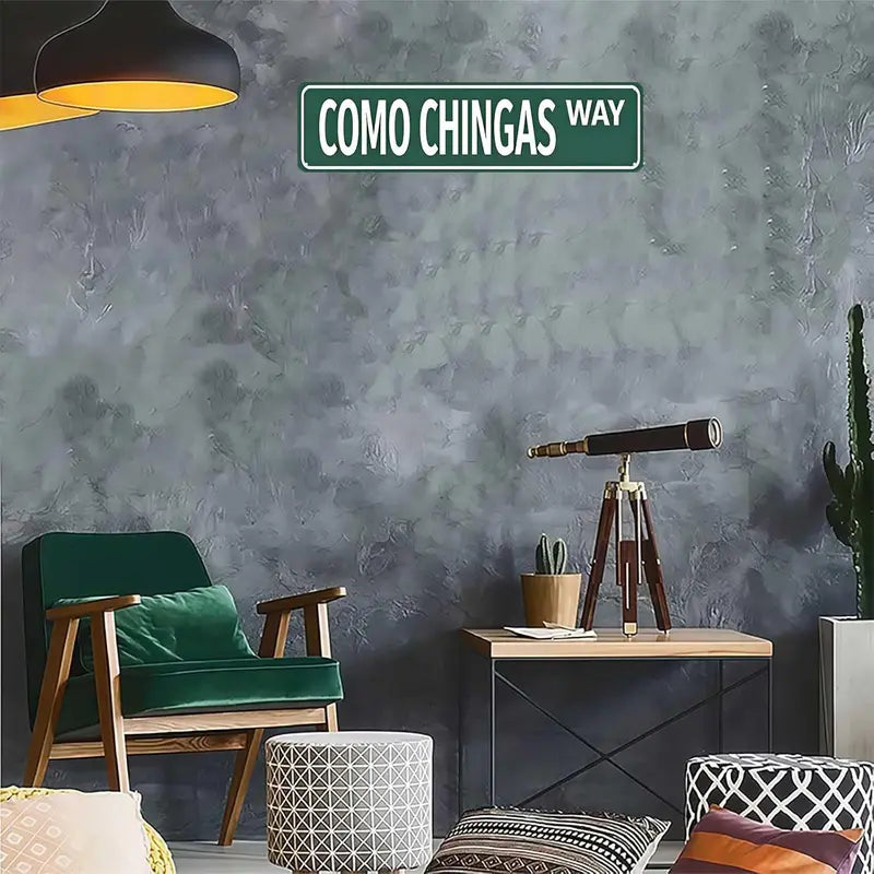 16x4 in Sturdy Lightweight Plain Aluminum Metal Rectangle Sign with Screws - Como Chingas Way Funny Spanish Wall Art, Home Decor for Wall, Holiday Gift Idea for Bold Humor Enthusiasts
