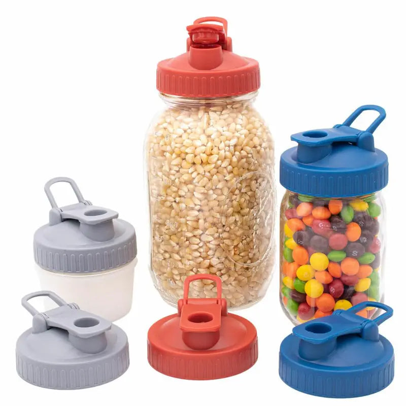 Pour & Store Shaker Lid with Carry Loop for Mason Jars (Old Version)