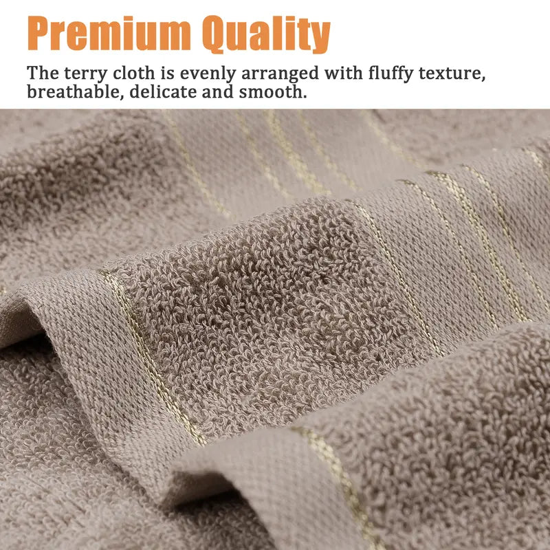 12.59×28.34 inch Pure Cotton Hand Towels, Soft Fluffy Highly Absorbent Skin-Friendly Quick Dry Towels, No Fading No Linting, Multi-use for Bathroom Gym Spa Camping Home Travel Ideal Gift