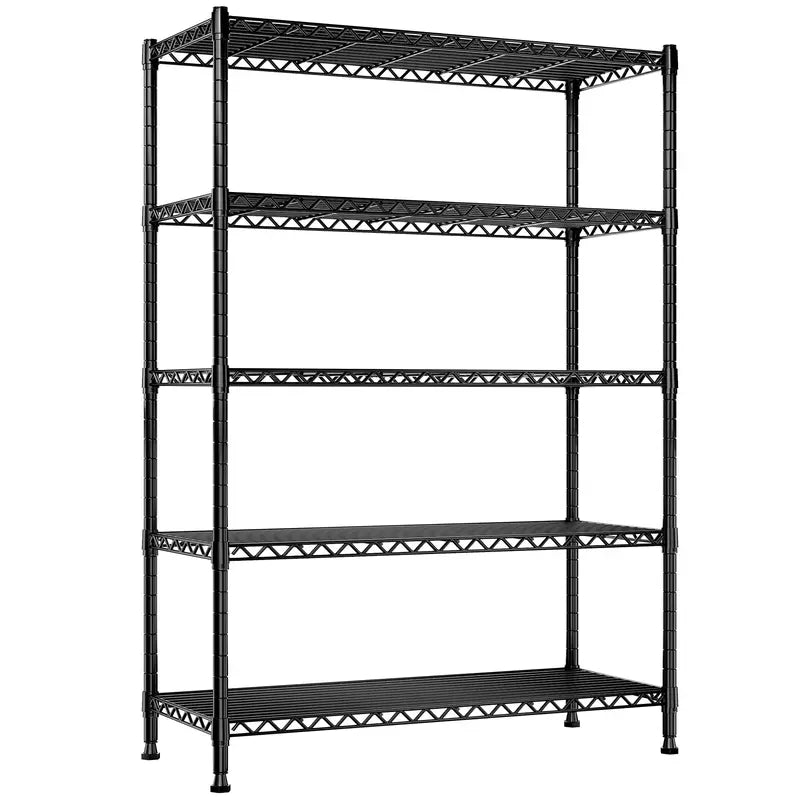 【Tool-Free/Easy for Women to Install】Lightweight Shelving in Pantry/Laundry/Bathroom,5-Tier Wire Shelving Unit,72‘’H Apartment Tool Storage Rack,Warehouse Shelving,Adjustable Wire Shelving for Kitchen,Commercial Shelving Unit,Essential for homemaker